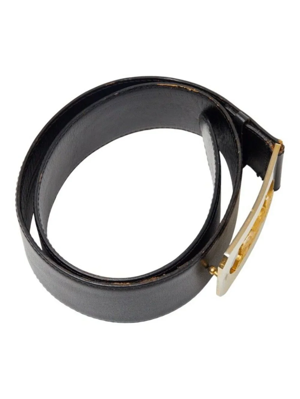 Celine Vintage Horse Carriage Belt 75 Black Leather - Picture 5 of 10